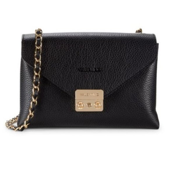 Valentino By Mario Valentino Isabelle Leather Crossbody Bag in Black